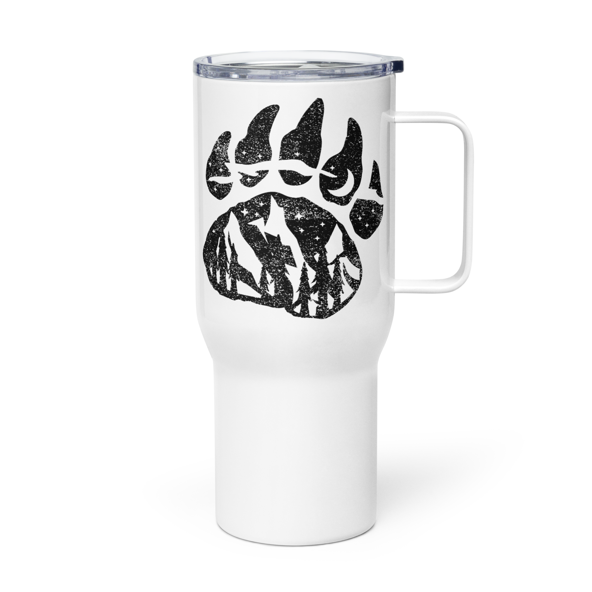 Travel mug with a handle