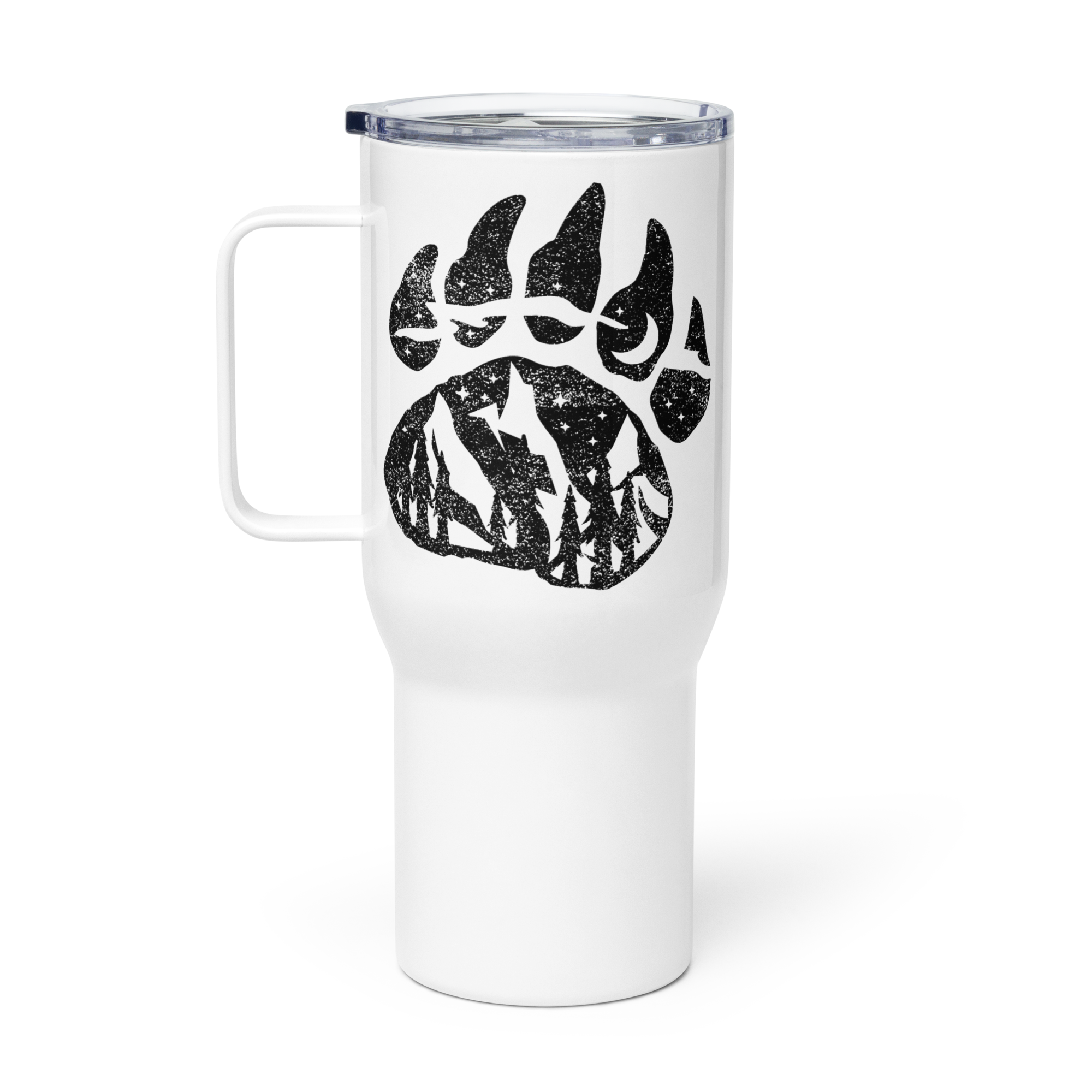 Travel mug with a handle